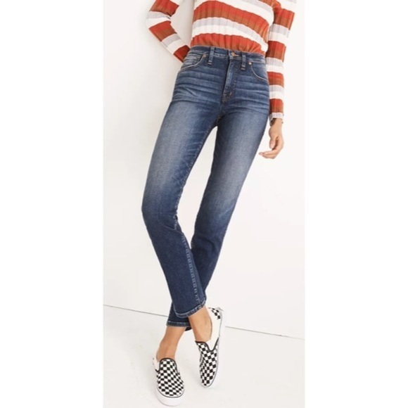Madewell Slim Straight Jeans in Hammond Wash - Picture 1 of 6